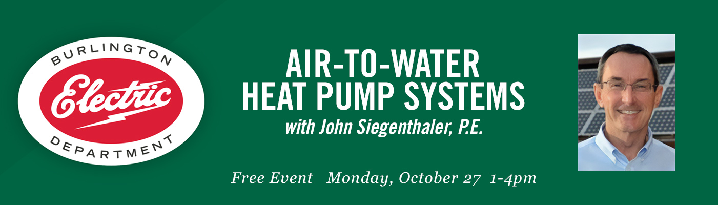 Free Event, Air-To-Water Heat Pumps